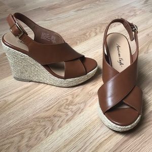 Cognac Brown Wedges